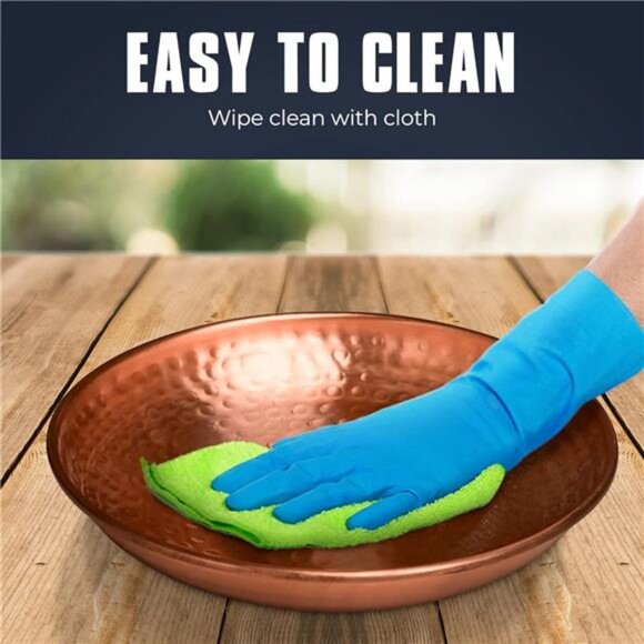 Pure Copper Hand Hammered Standing Bird Bath and Feeder w/Iron - Picture 6 of 7